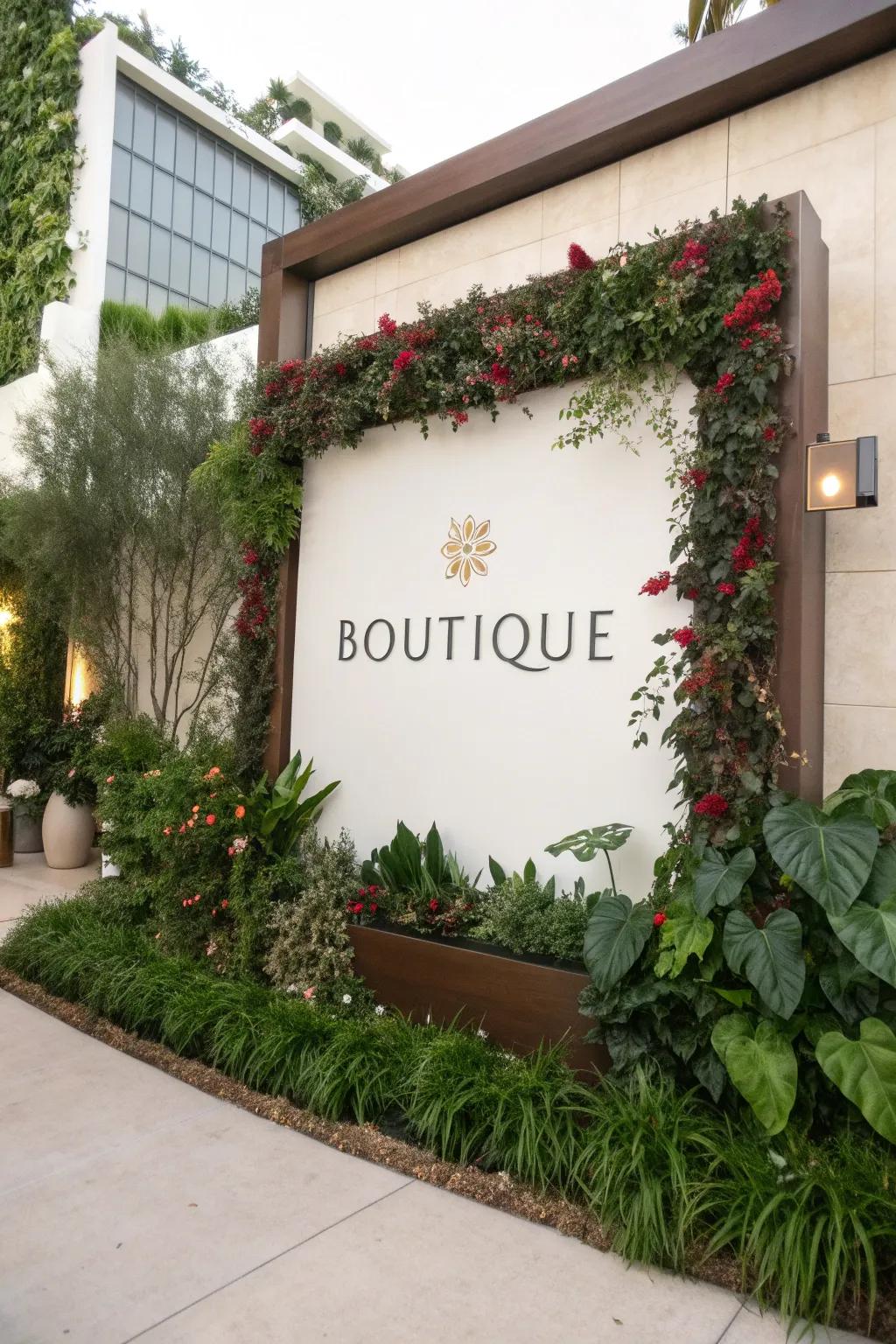 A striking wall-affixed emblem that commands attention and brand recognition.