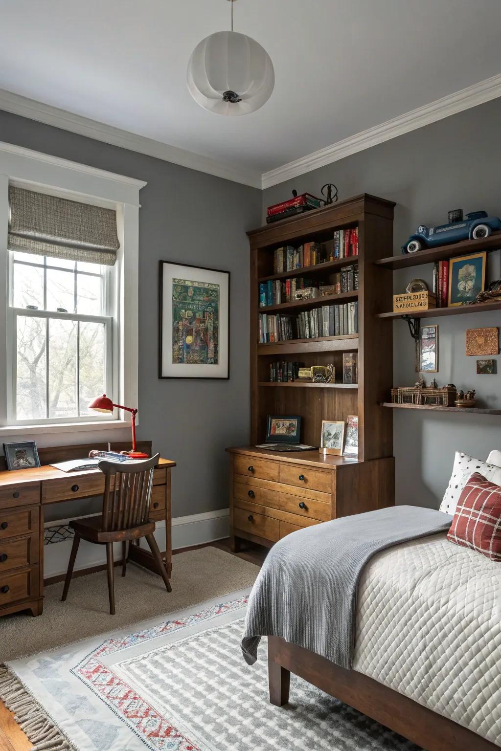 Hearty grey provides a versatile and adaptable canvas.