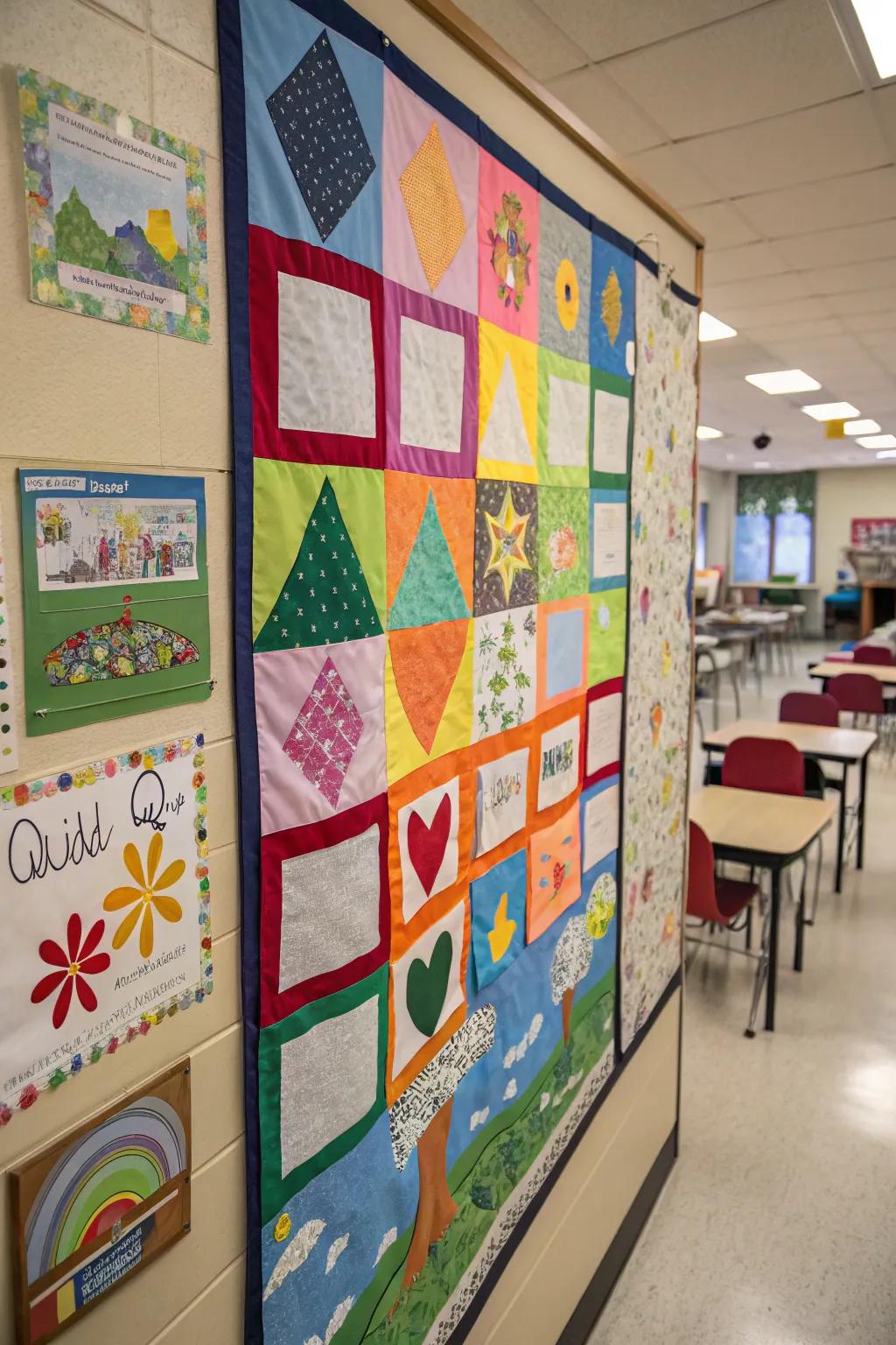 A patchwork of affection crafted with colorful paper squares.