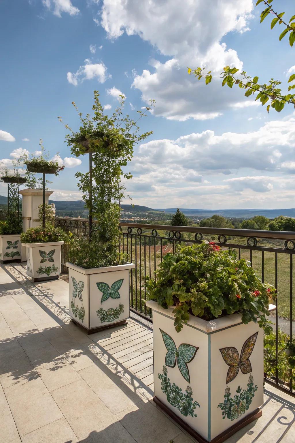 Butterfly planters add a magical element to greenery.