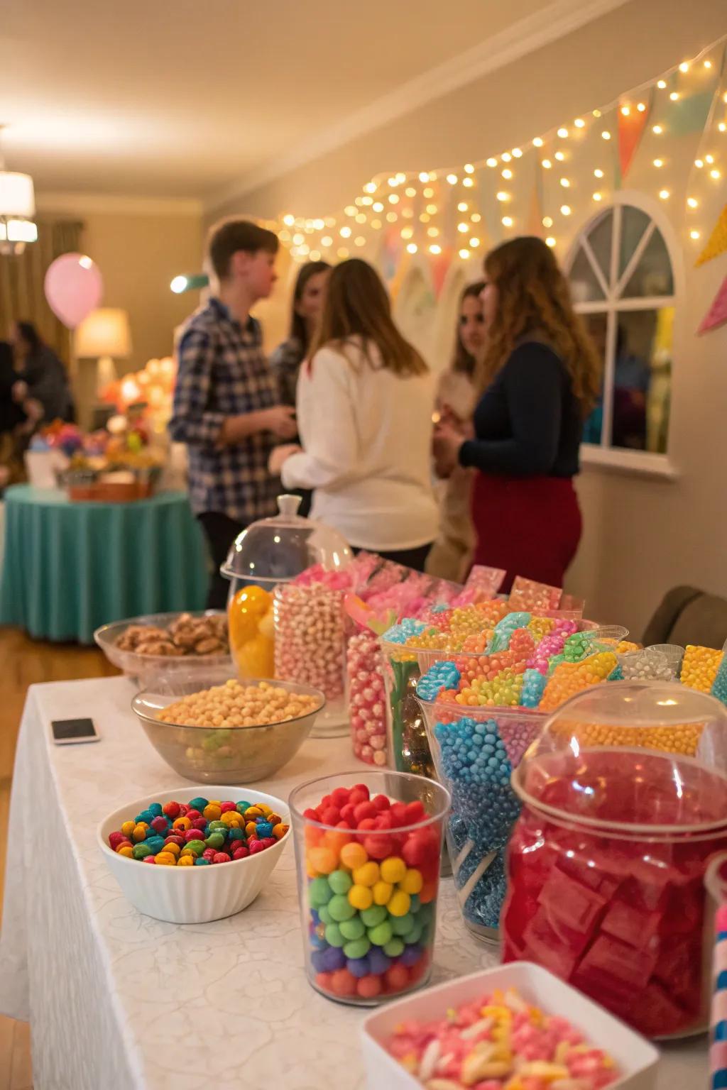 A sweets selection that encourages interaction for all age groups.