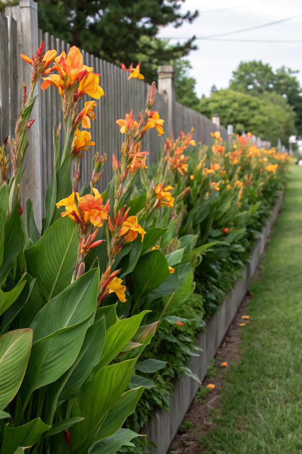 Employ blooming sticks as a natural privacy screen.
