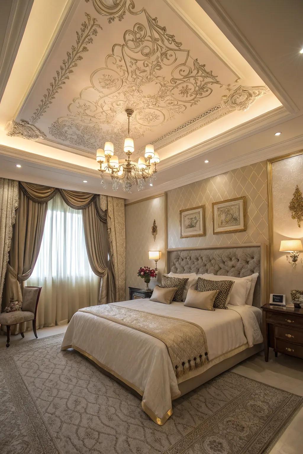 Dual tier ceilings fashion visual attraction and height in every area.