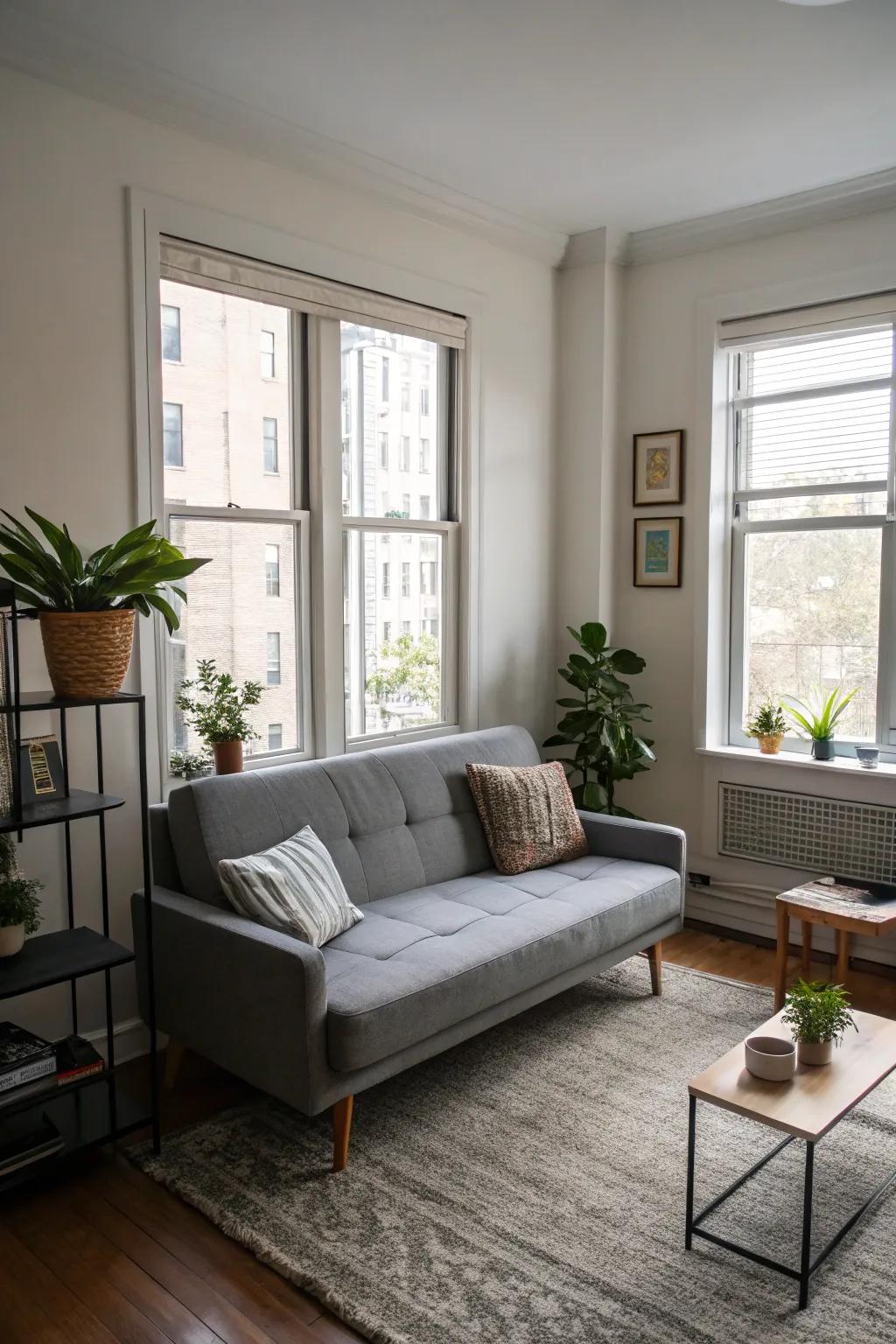 Adaptable sofas provide flexibility and style for compact spaces.