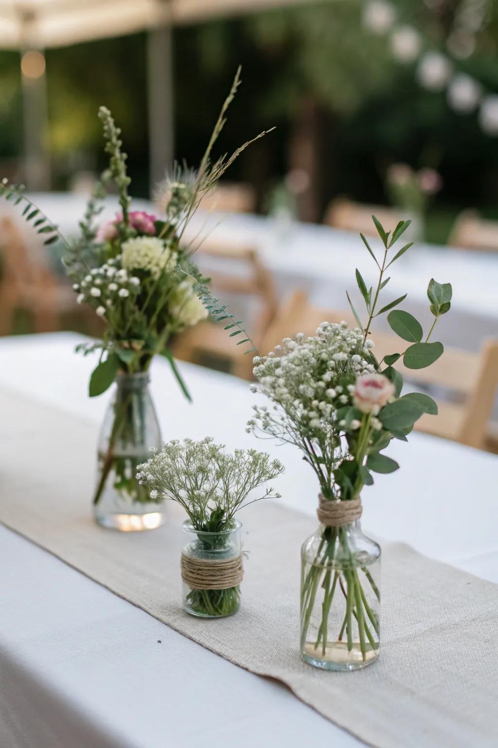 Achieve elegance using minimalist tablescapes.