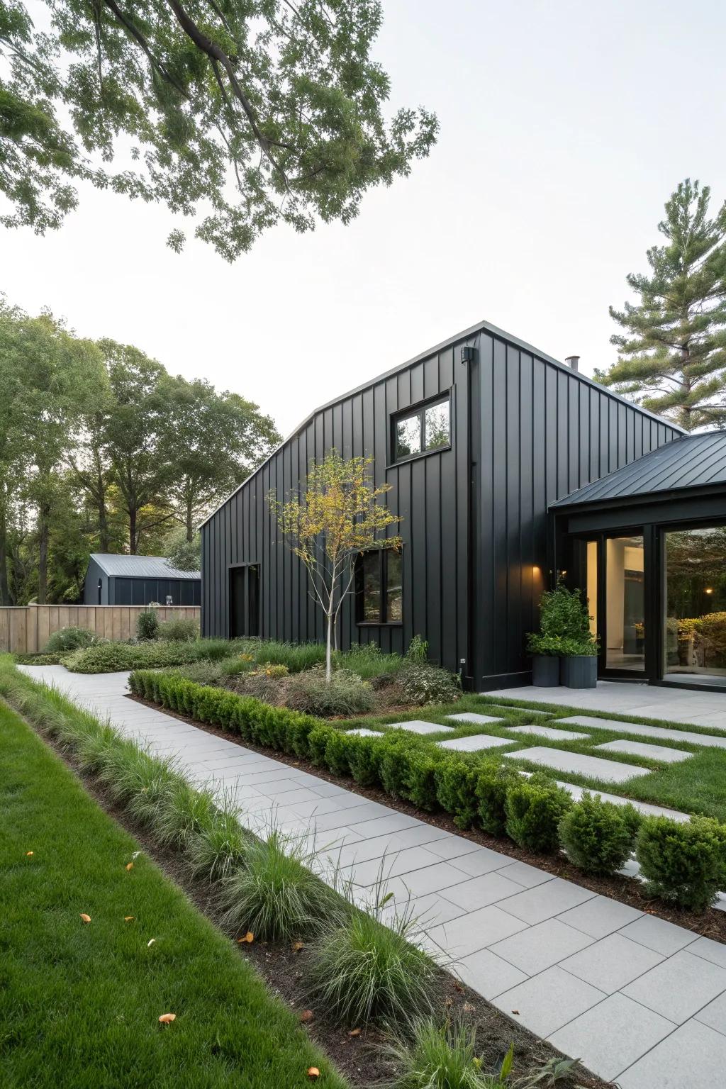 Metal siding adds an industrial edge to your home.