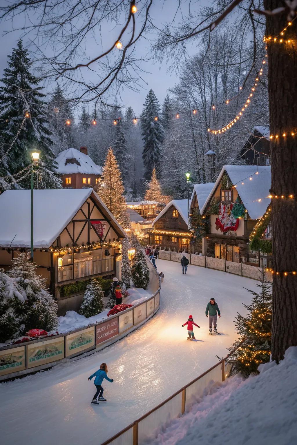 Hibernal sports infuse a frolicsome accent upon the Yuleville.