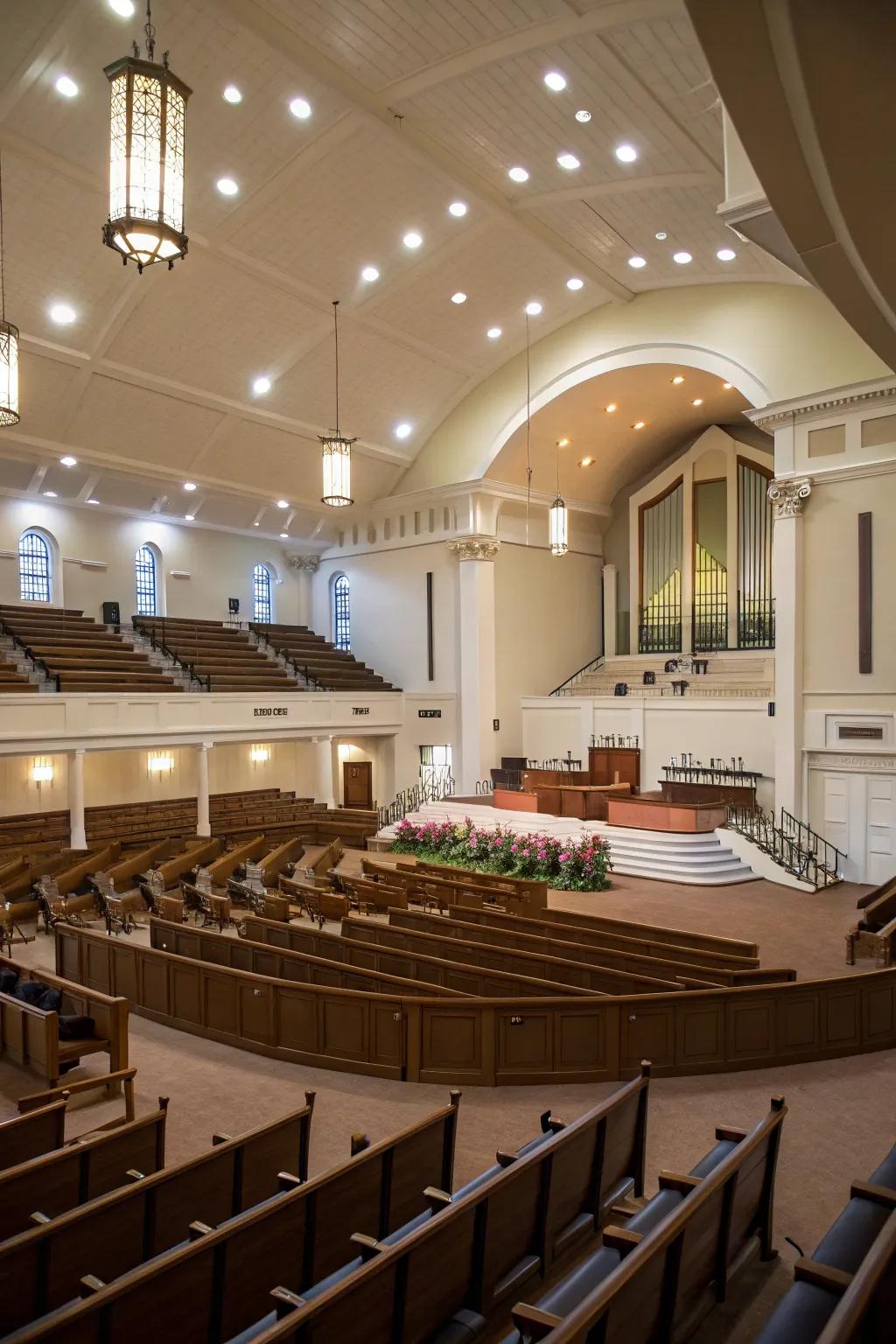 Thoughtful seating placements can elevate the worship experience.