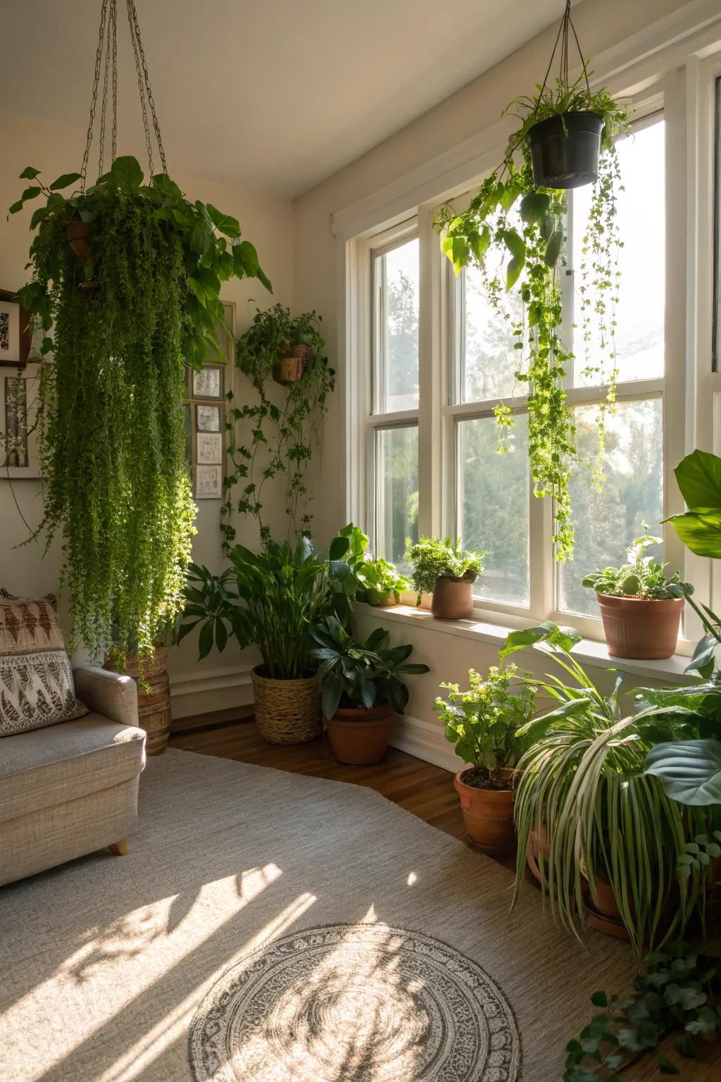 Botanicals breathe life into seaside country decor.