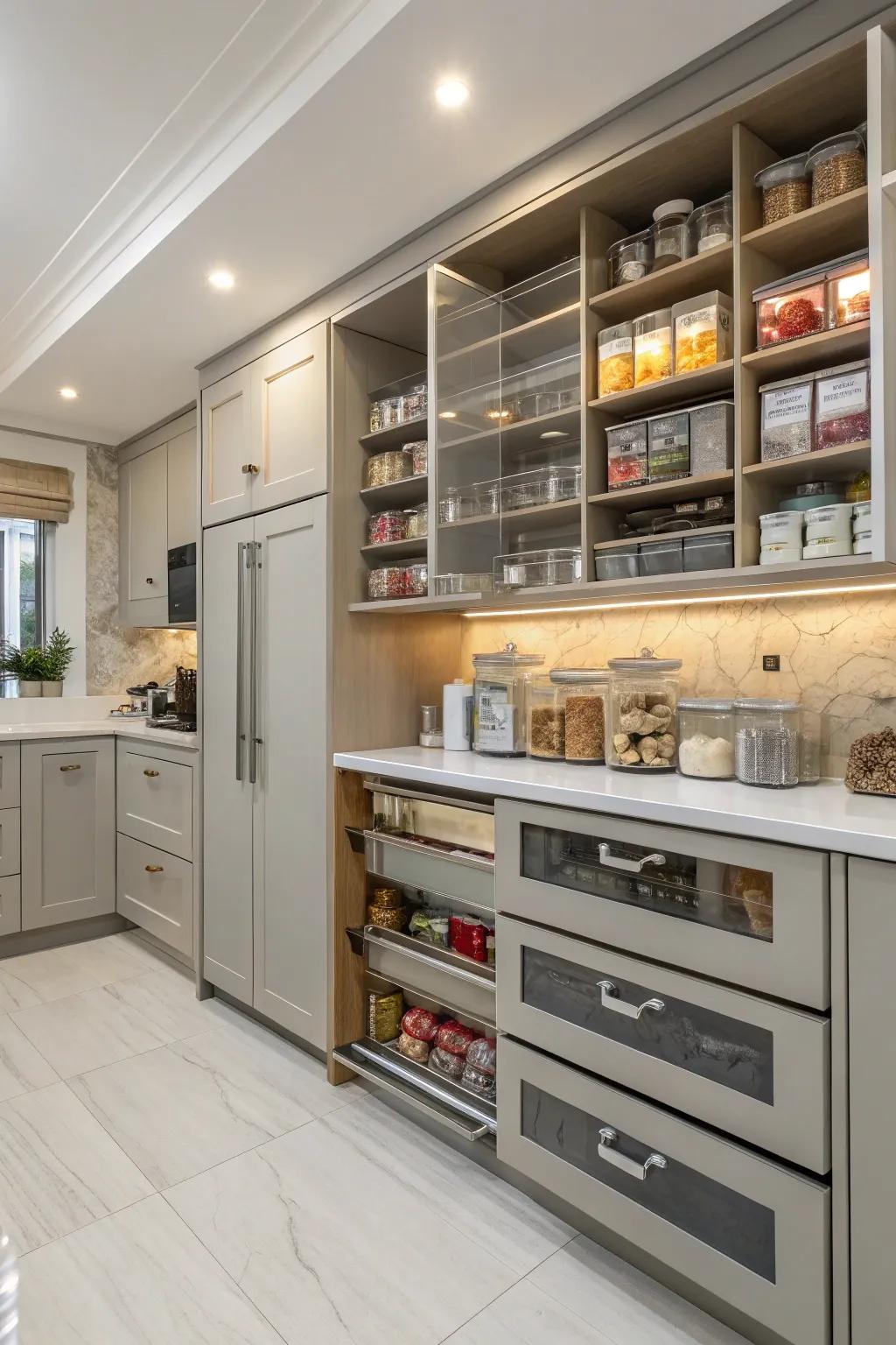 Efficient storage keeps the area tidy and practical.