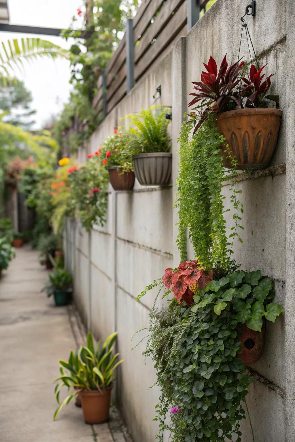 Greenery adds life and color into concrete settings.