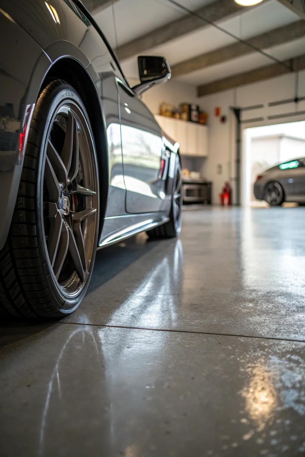Durable and polished materials contribute to a superior garage finish.