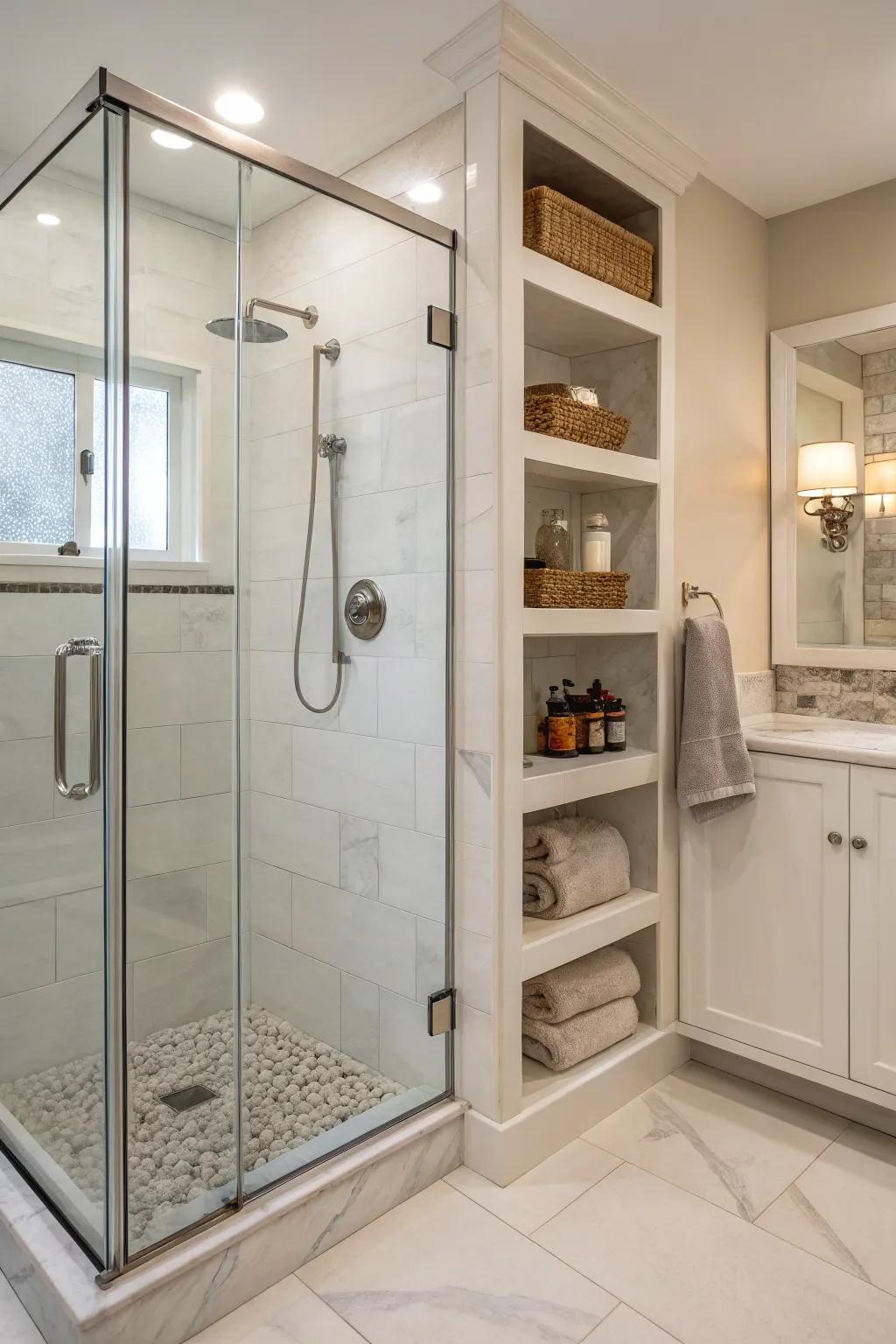 Keep organized with integrated storage solutions.