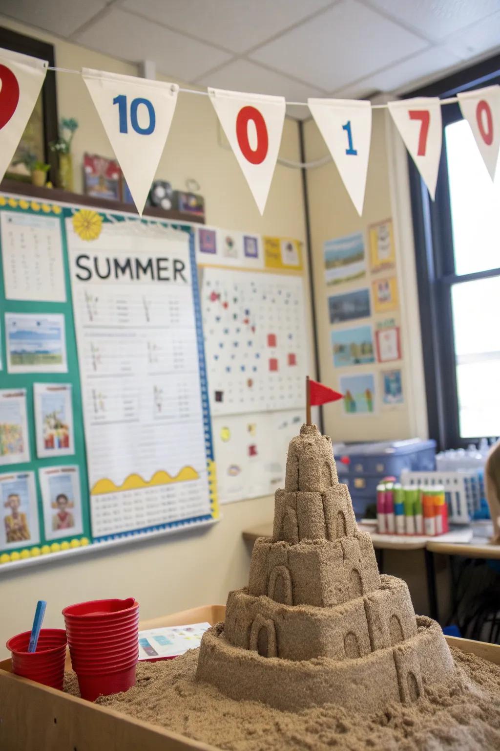 A coastal castle countdown transporting the coastline to the classroom.