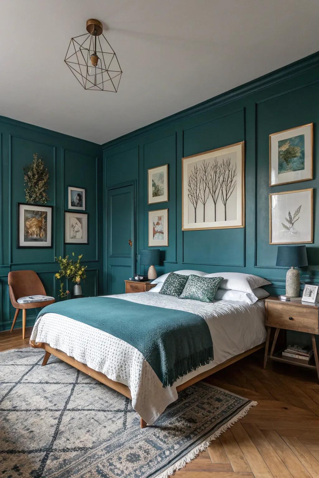 Art affixes a personal and inventive impression to your bedroom.