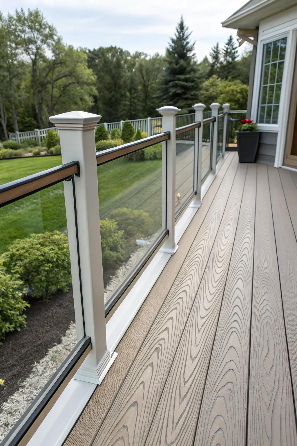 Structured fascia brings a tactile element to your deck's design.