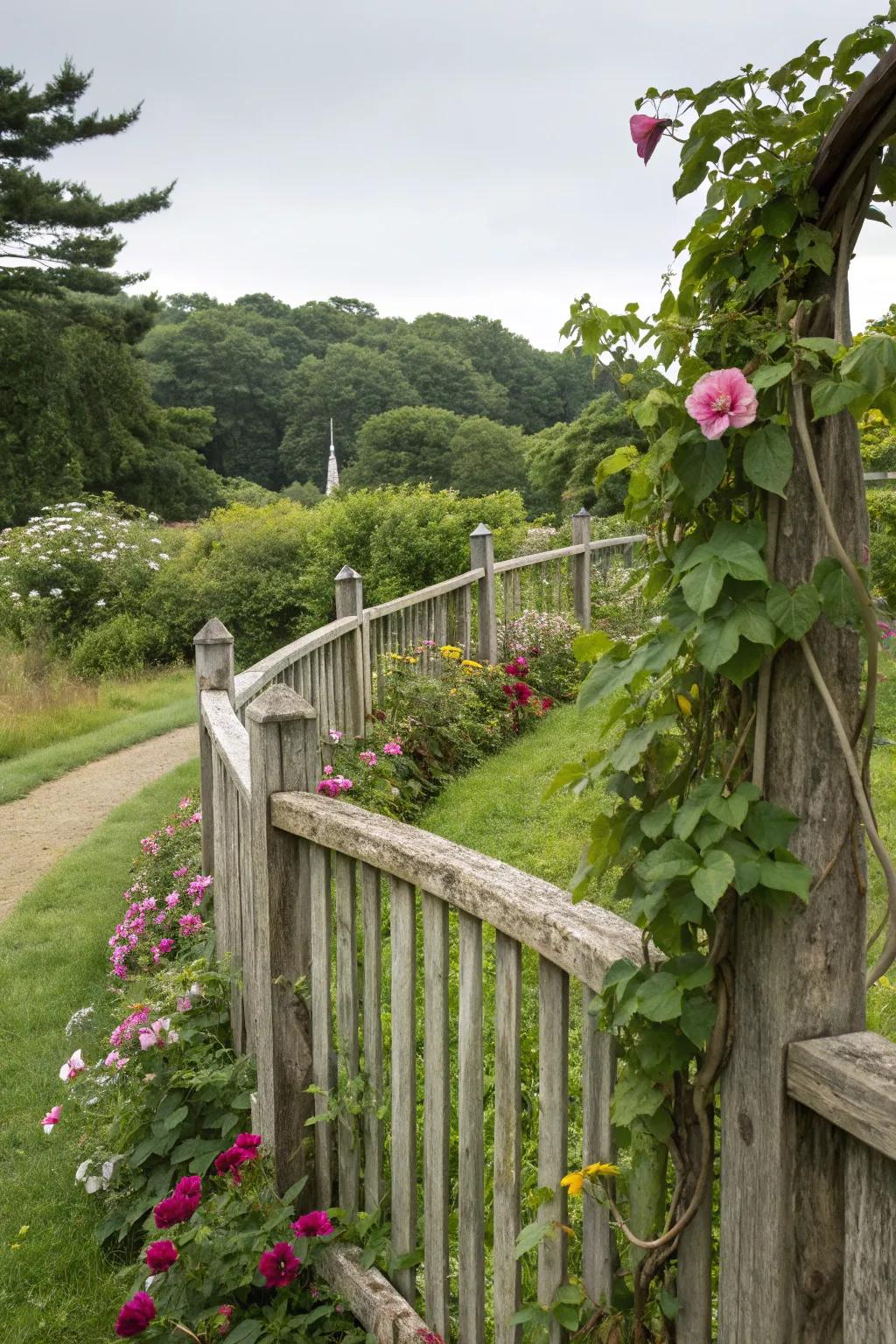 Gentle curves bring a dynamic touch to fence design.
