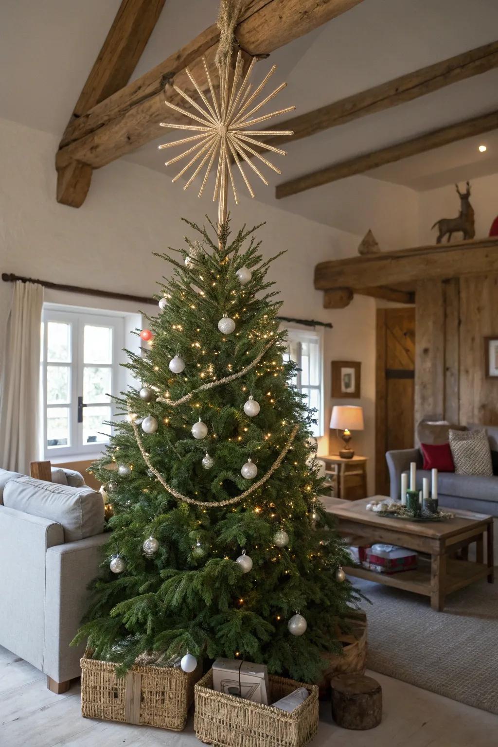 Inventive elegance thanks to a twig radiant burst.
