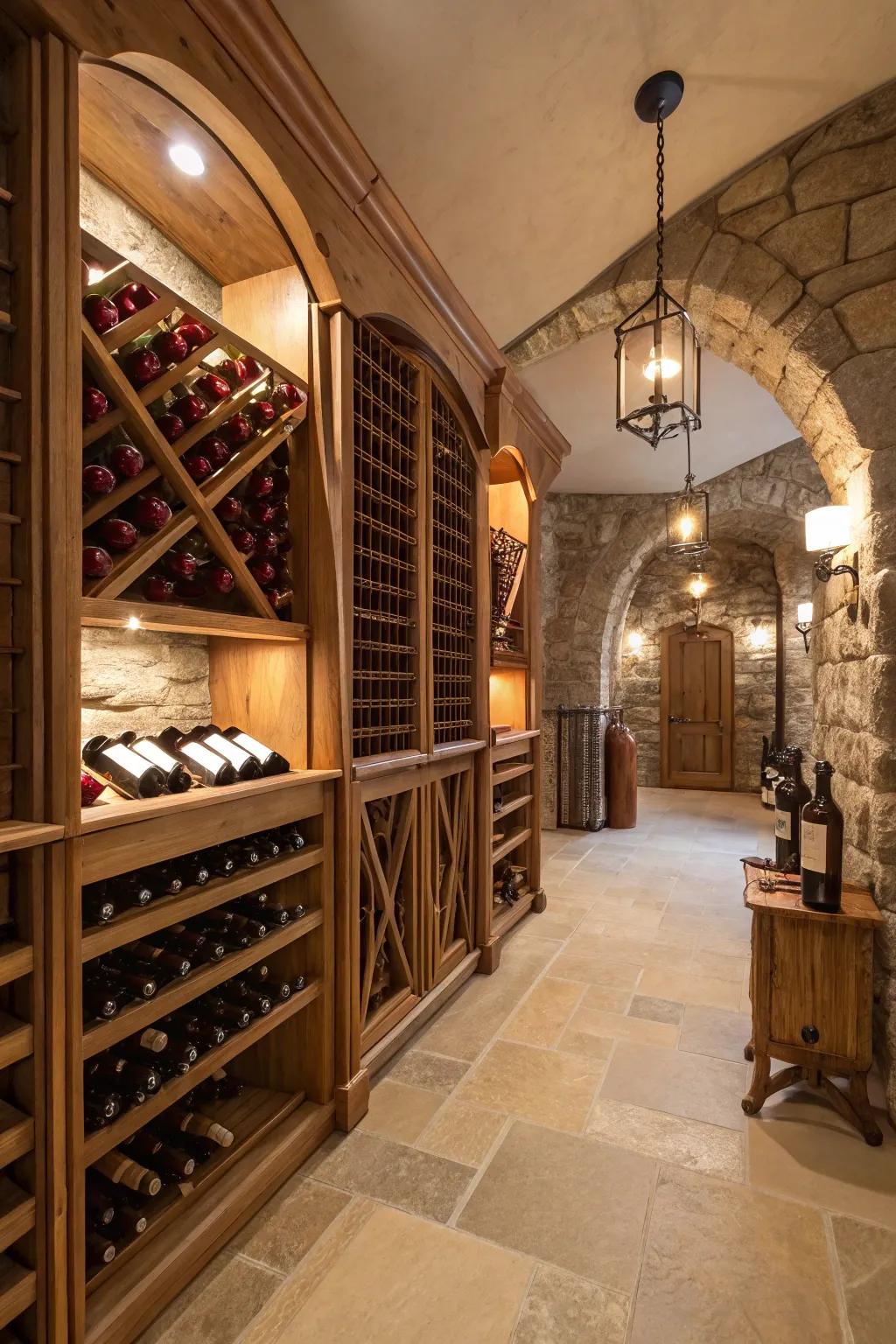 An elegant wine repository designed for the aficionado.