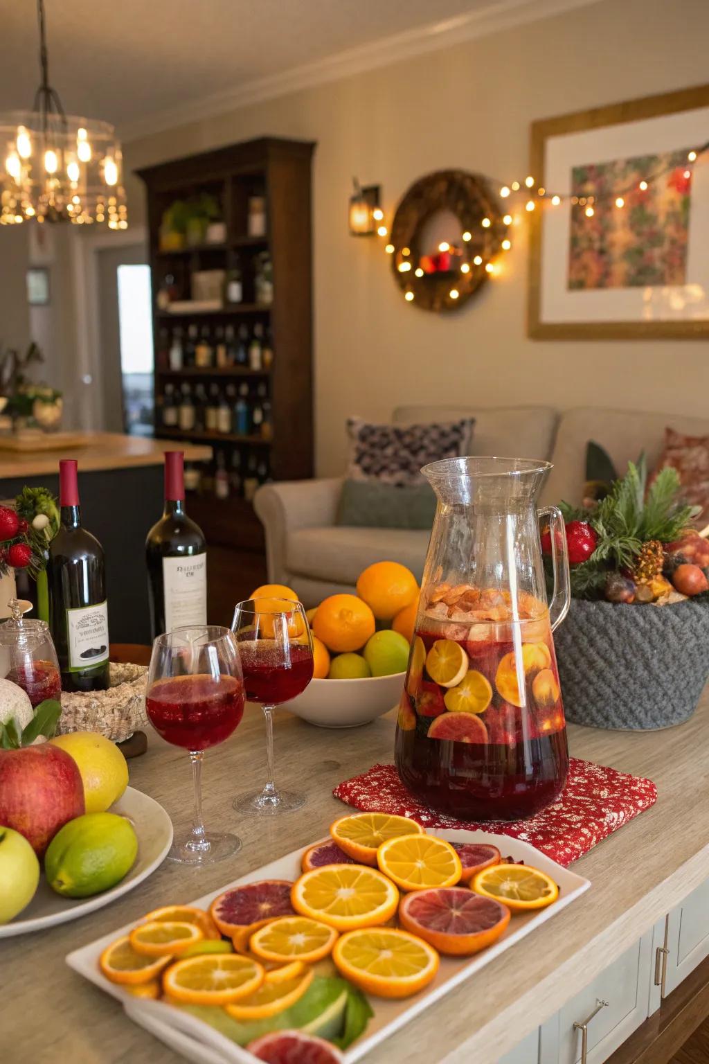 A lively sangria bar to bring summer vibes to any get-together.