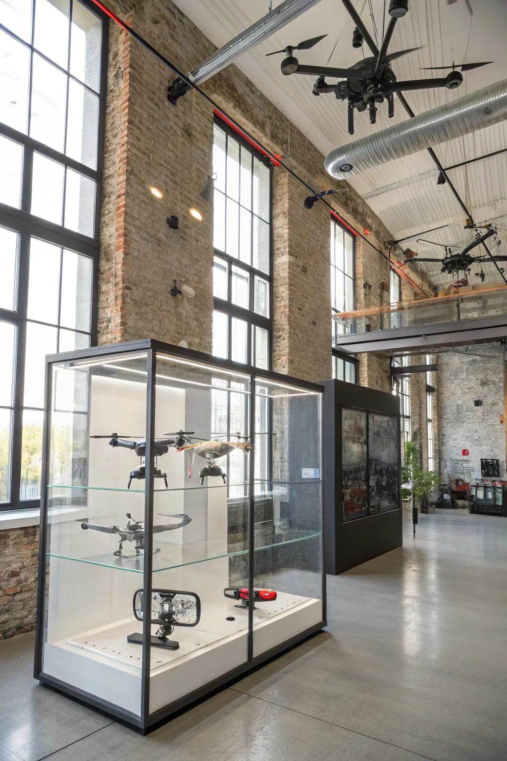 Display your drones in an elegant glass display enclosure.