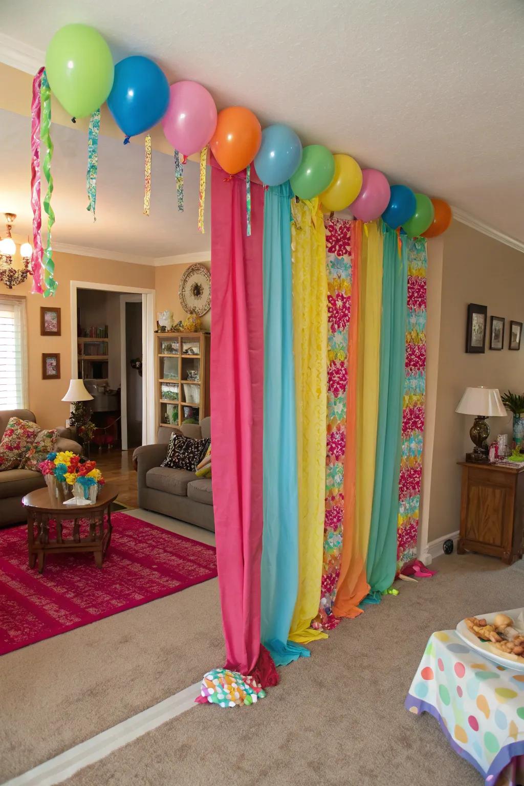 Make unforgettable moments using a stunning party backdrop.