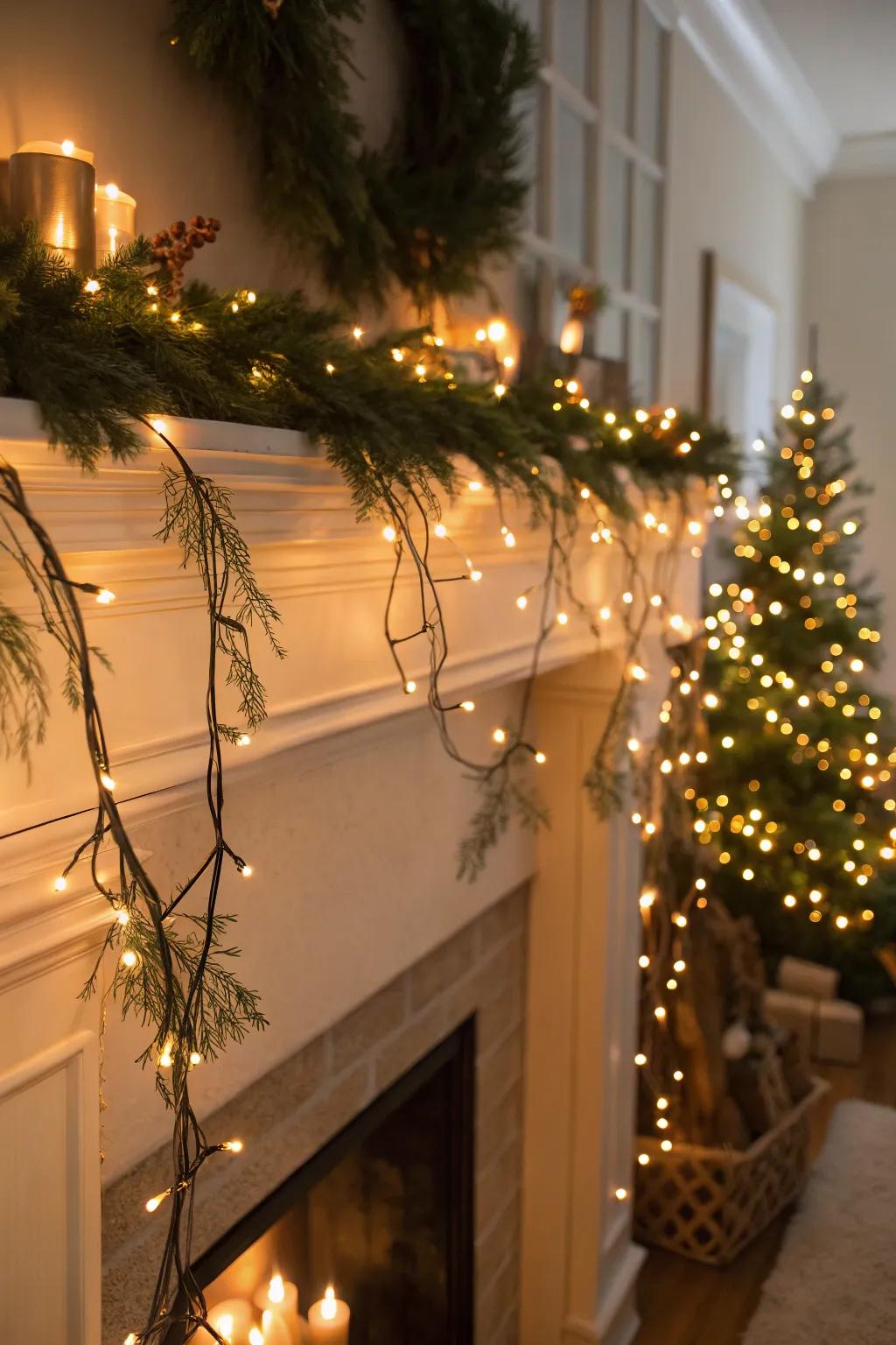 Lights amplify the sense of festival warmth and sparkle.