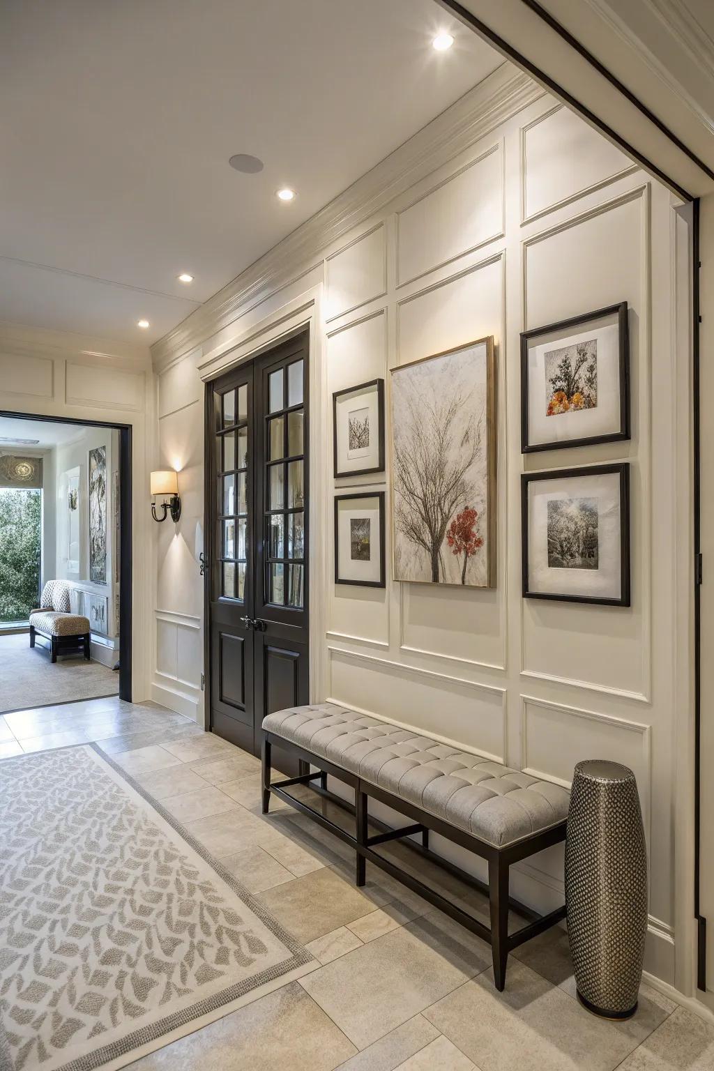 Picture frame panels bring art to the forefront.