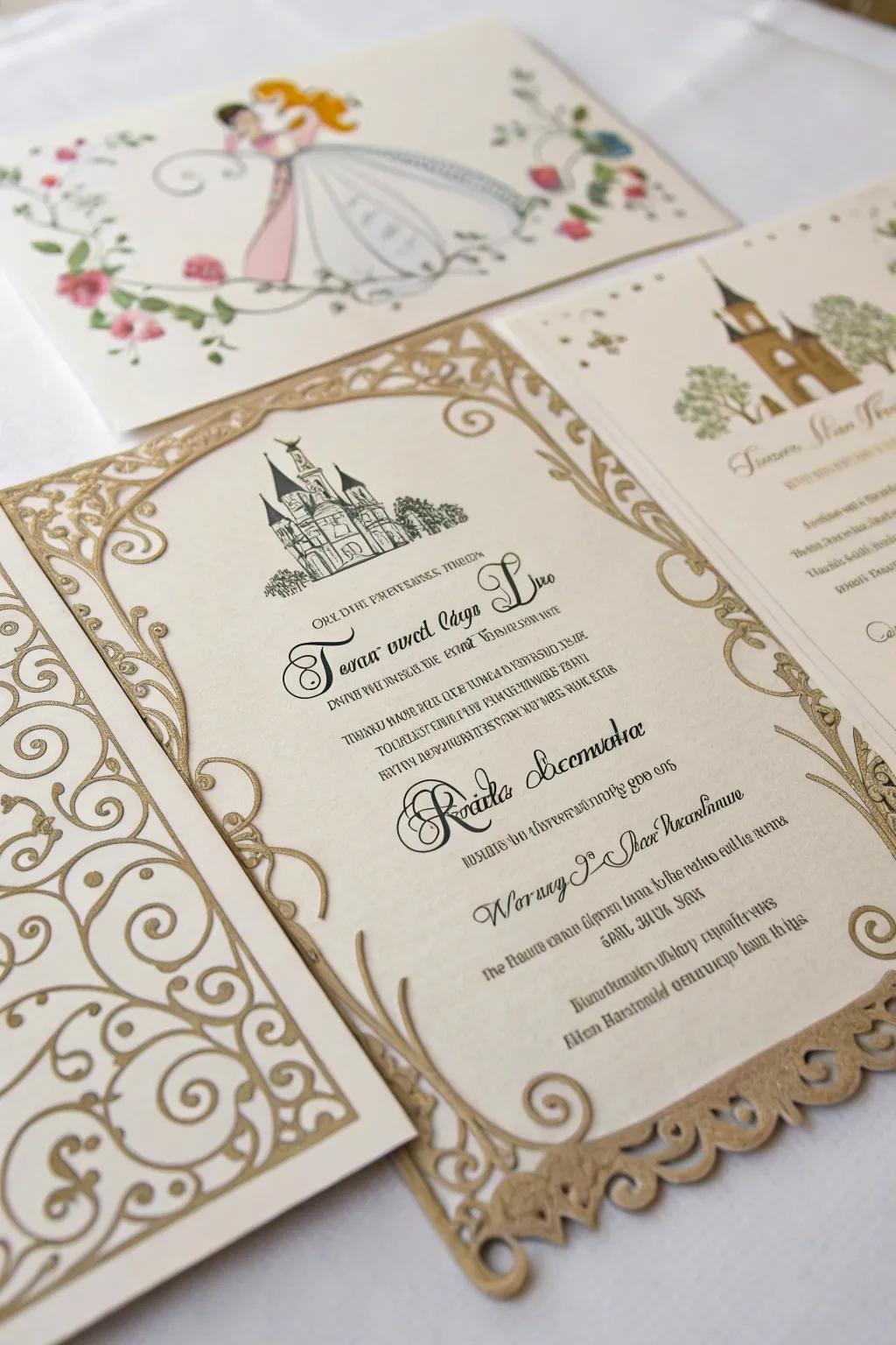 Exquisitely designed missives, enticing guests to a magical festivity.
