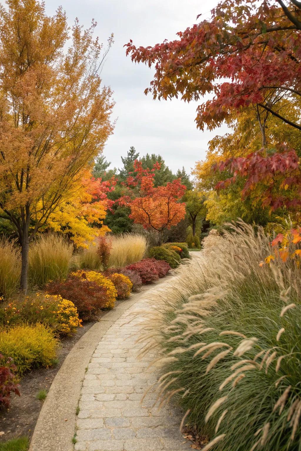 Convert walkways into alluring autumn strolls.