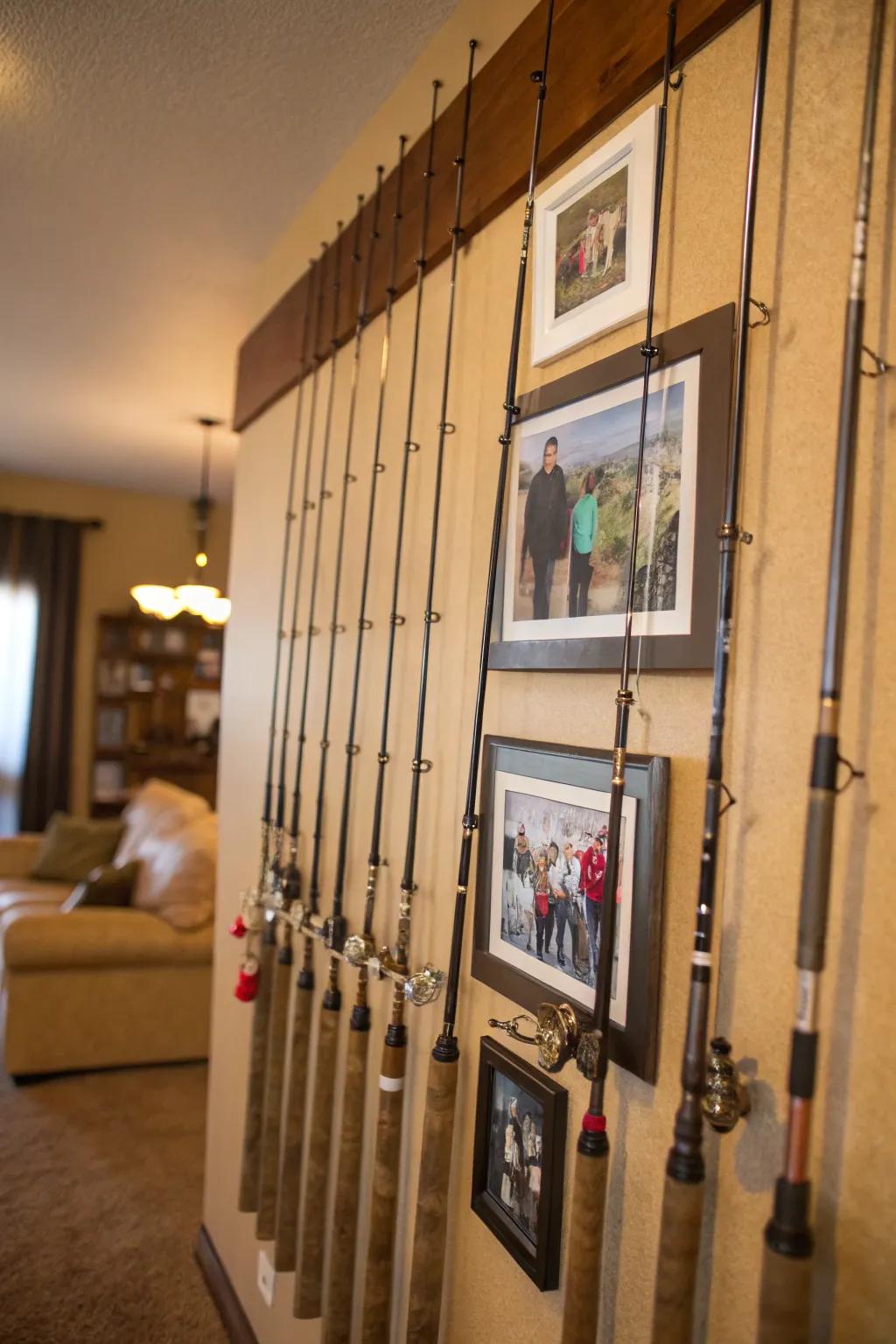 Angling tools as displays create a personalized and narrative display.