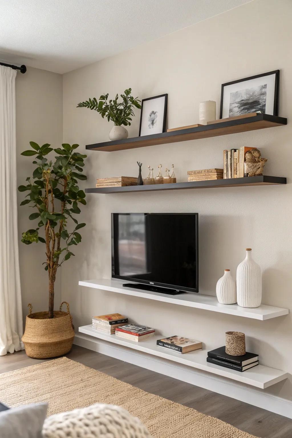 Keep it simple with a minimalist ledge design.