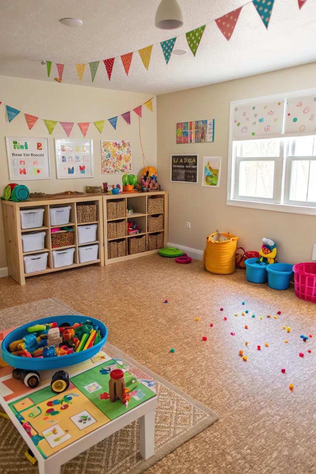 Cushioned, sustainable rubber floors enhance family experiences.