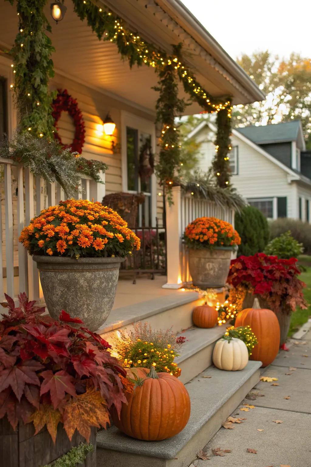 Celebrate the seasons with festive plant pot decorations.
