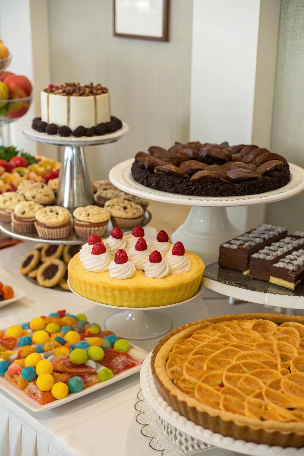 An appealing sweet treats corner presenting a variety of sweet delights.