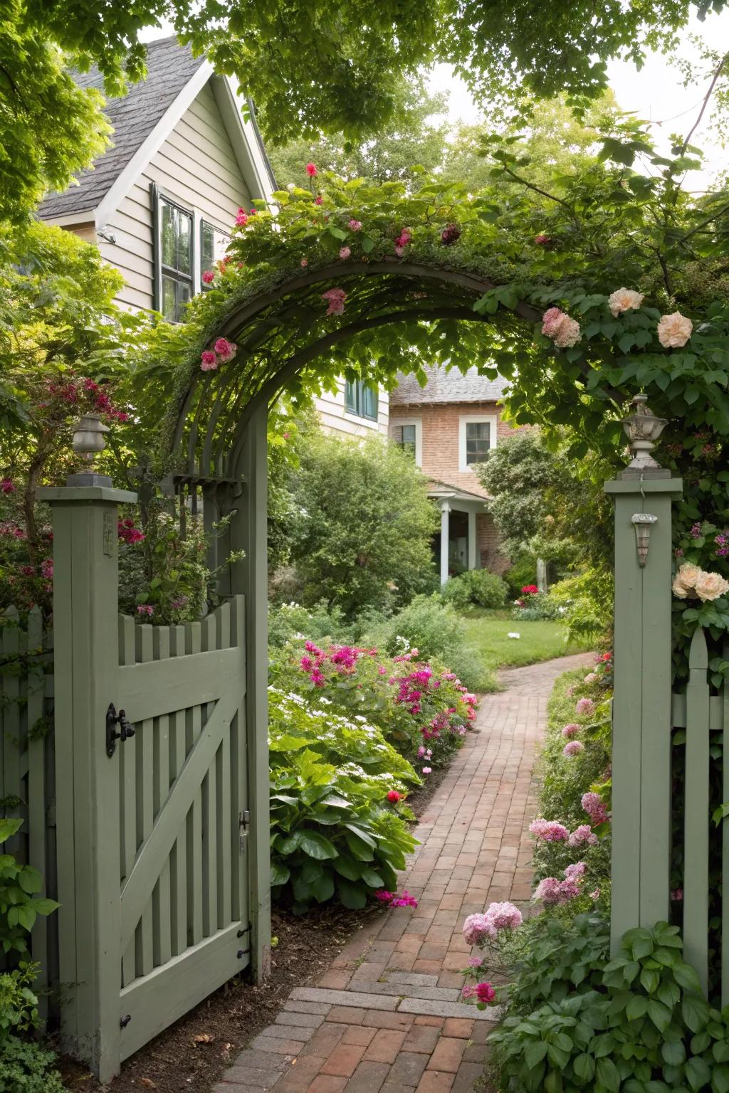 Landscaping around your gate cultivates a welcoming ambiance.