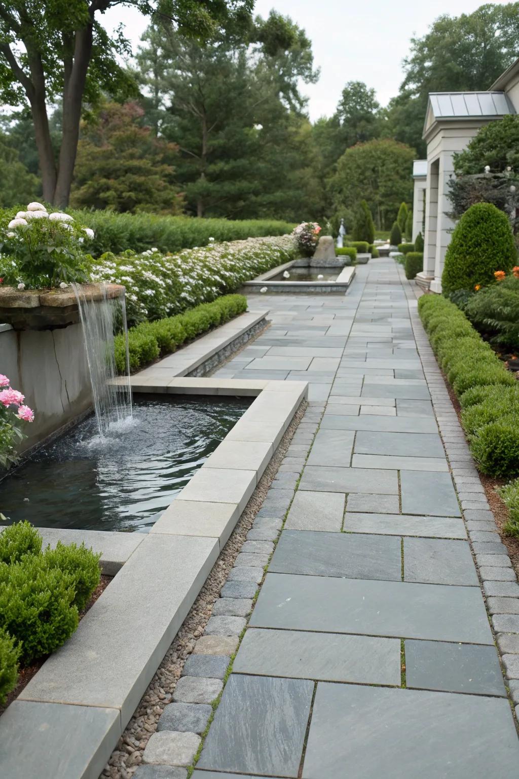 Blue stone pavers add beauty and sophistication to your landscape.