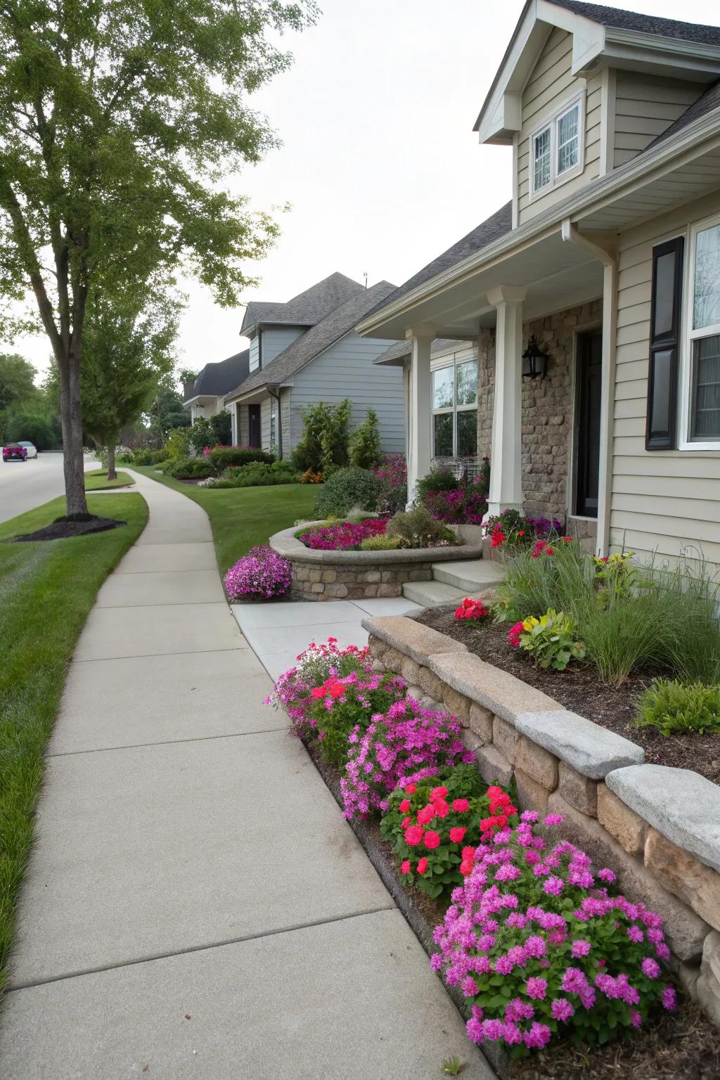 Elevate your home's street view appeal with strategic viburnum arrangements.