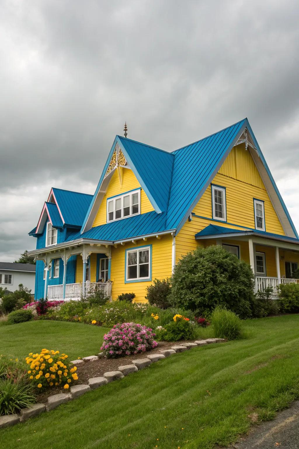 Matching colors make peaks pop as a piece of art.