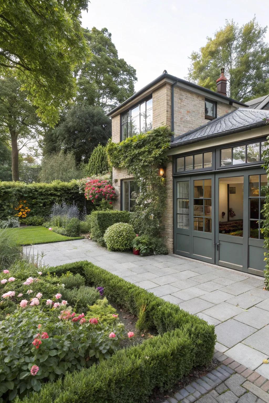 Thoughtful outdoors design crafts a tranquil scene.