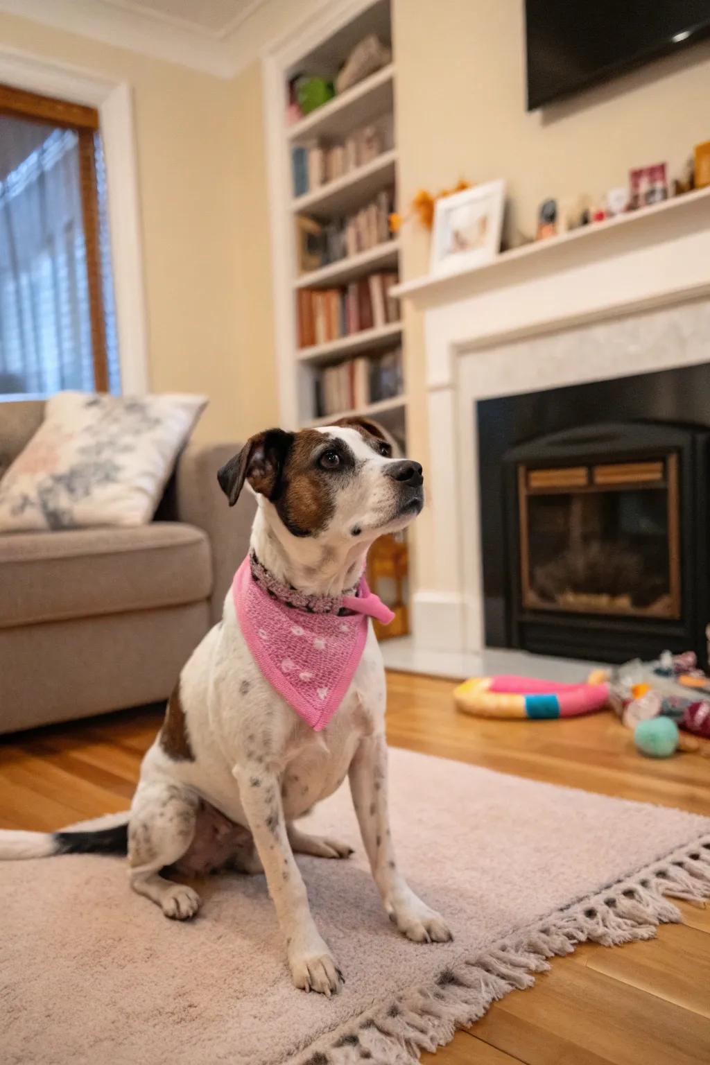 Even pets can join in the gender reveal fun!