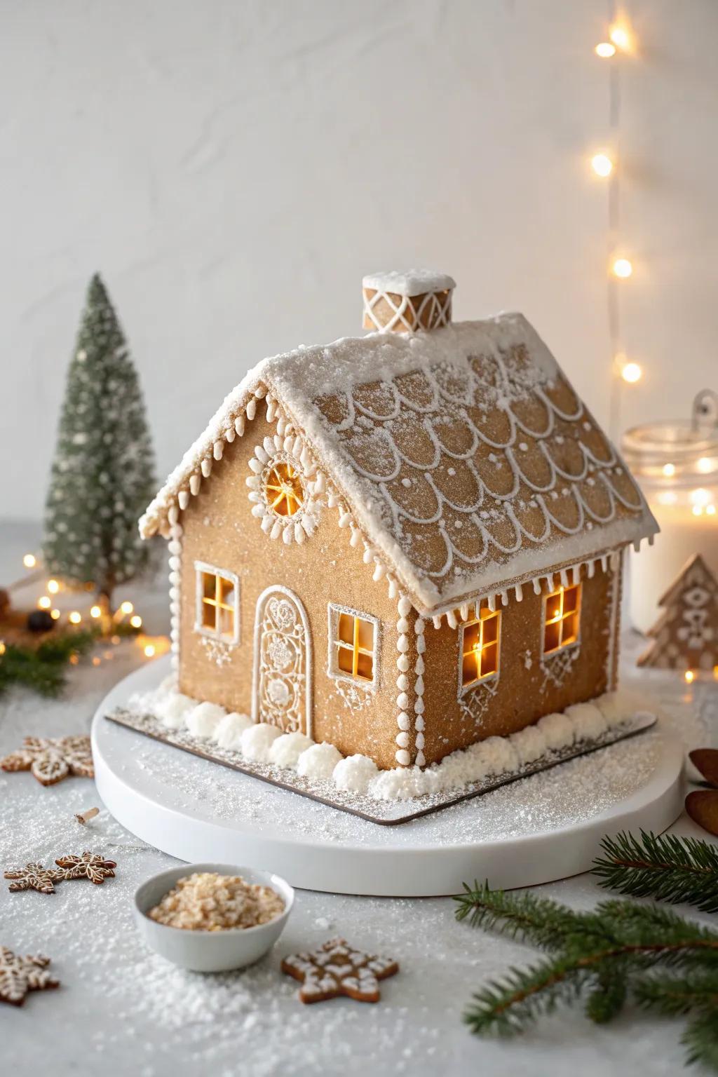 Transform your holiday table with a touch of glimmer and simplicity. ✨ #GingerbreadElegance