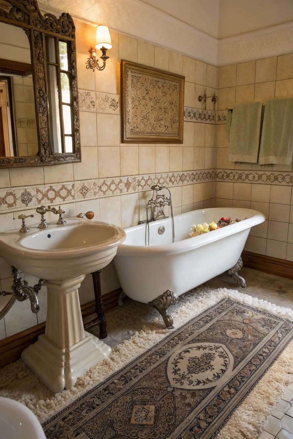 Traditional touches like classic tubs spark a sense of timelessness.