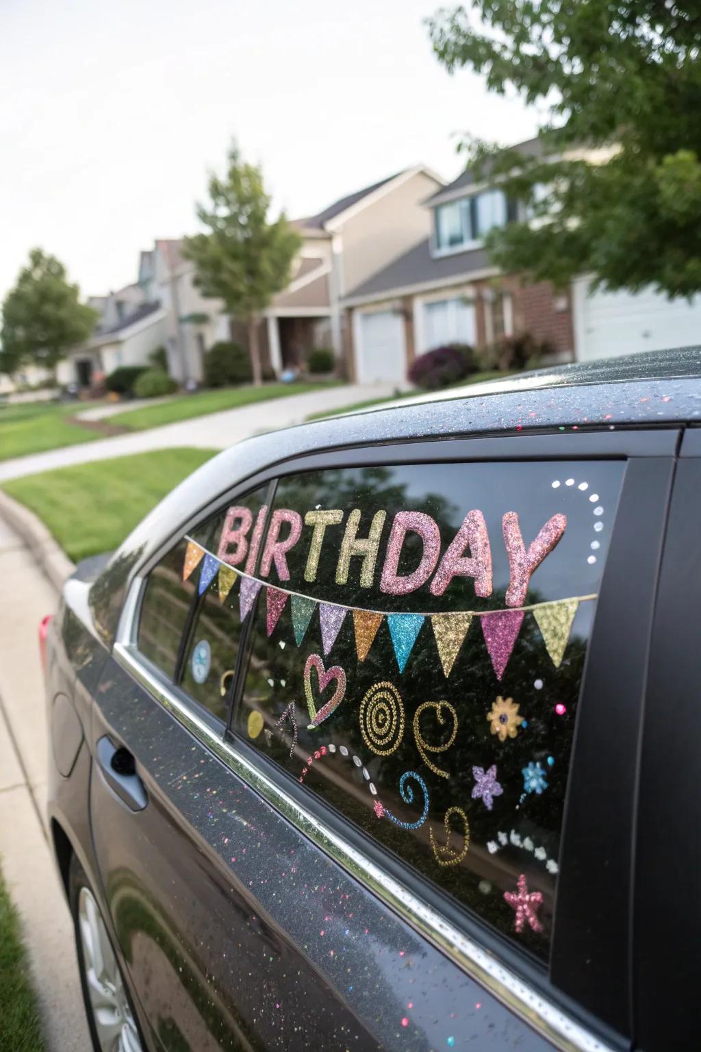 Shimmer incorporates a dazzling touch to any birthday greeting.