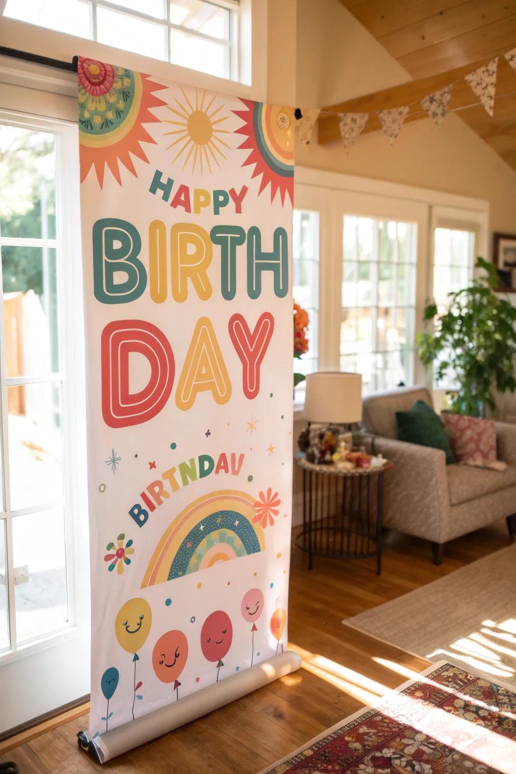 Upbeat designs brighten any birthday festivity.