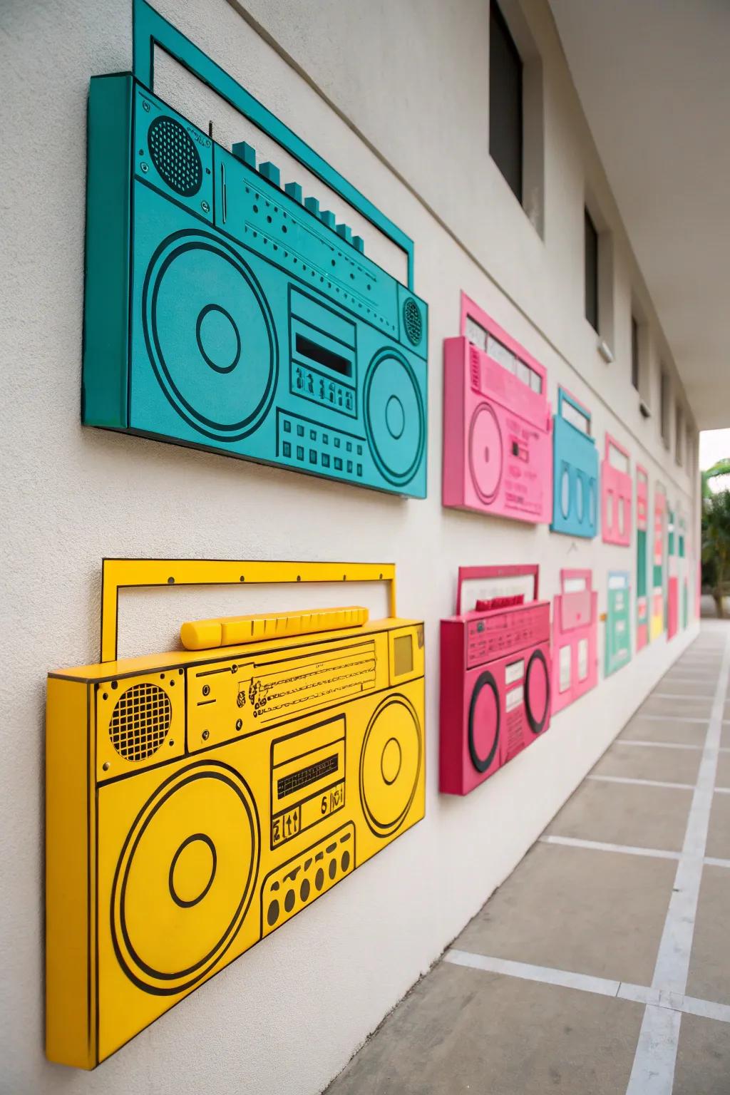 Boom boxes deliver that iconic 90s music vibe to your decor.