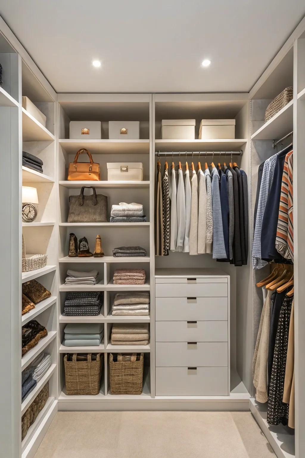 Create specific sections for different categories to streamline daily routines.