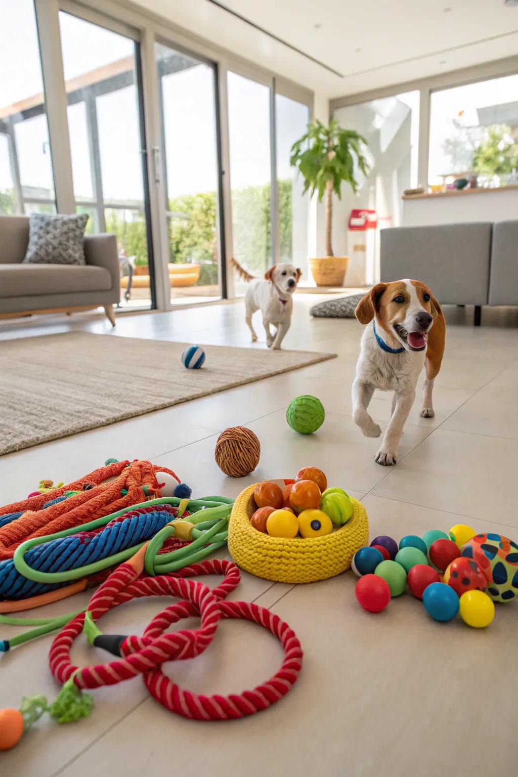 A fun and lively indoor play zone for your dog.