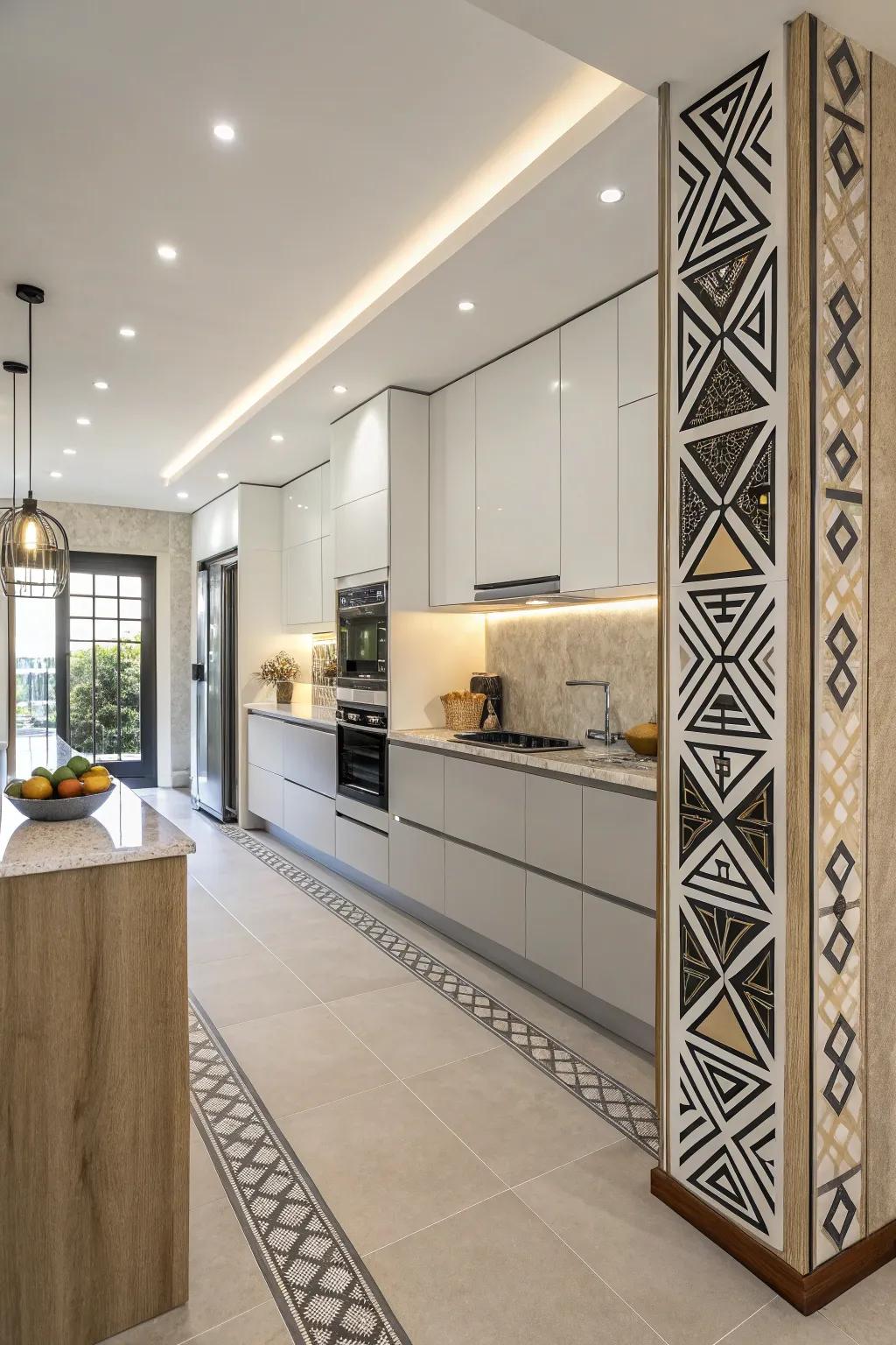 Shaped layouts present a modern and dynamic aesthetic to your kitchen.