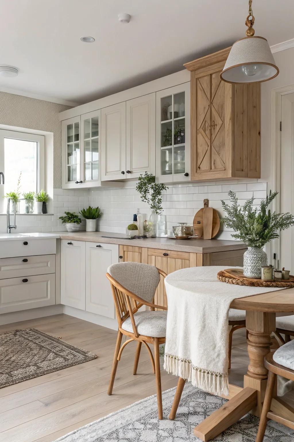Calm, earthy colors make a kitchen design that lasts.